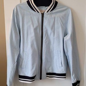 Merona Blue Chambray Bomber Jacket